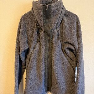 KUHL FLIGHT JACKET Woman's Italian fleece Vintage micro-suede accents SZ XL